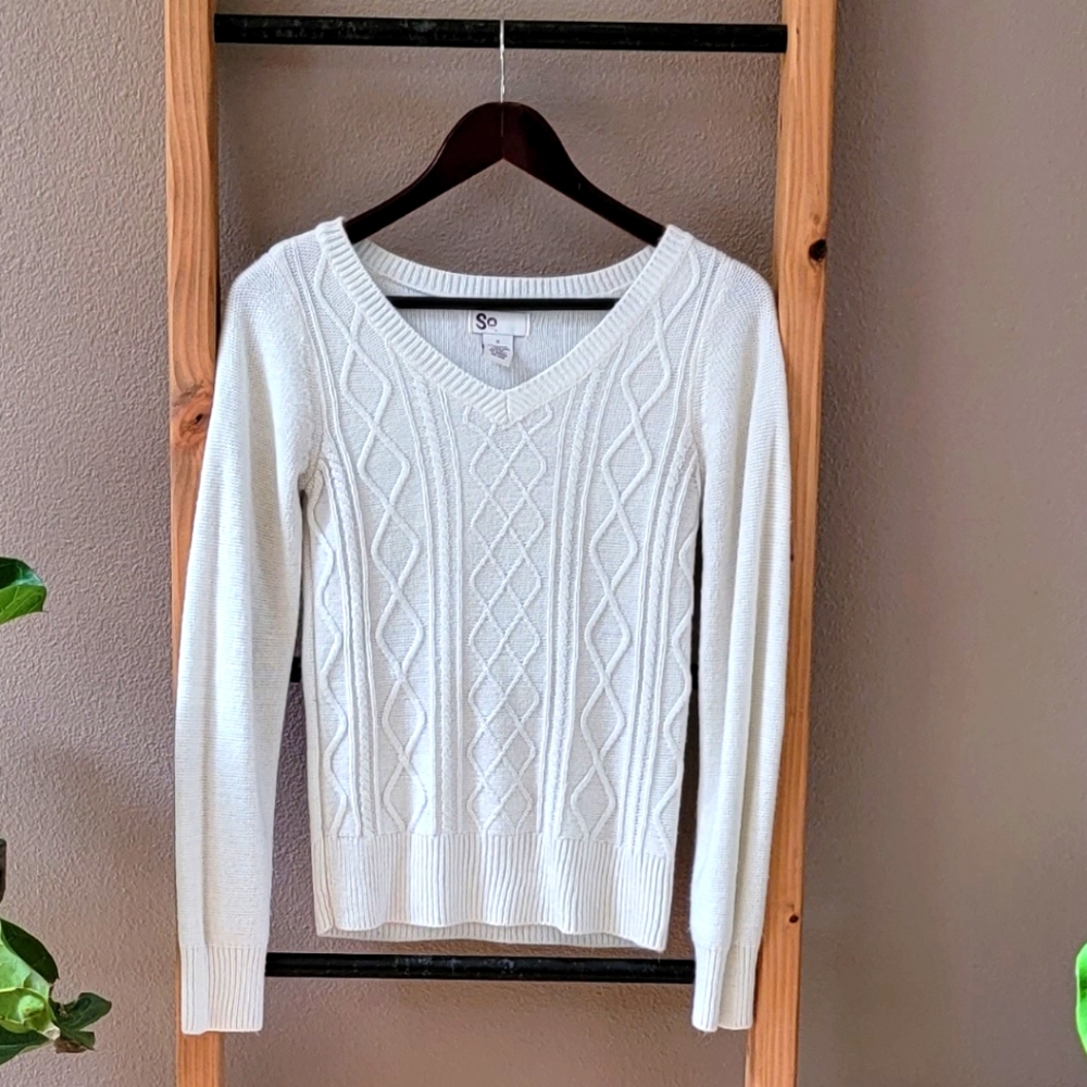 EUC white knit sweater